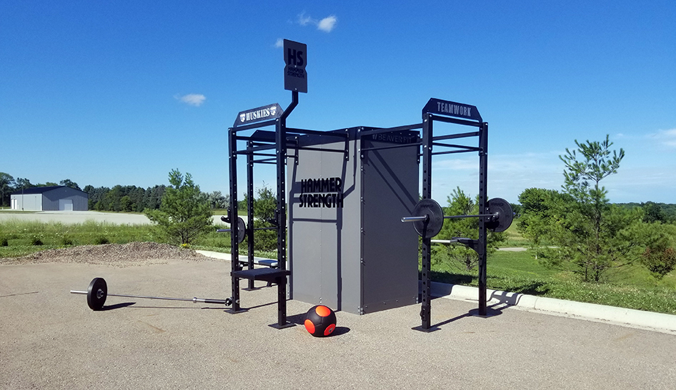 Programação de fitness caixa de fitness ao ar livre coluna