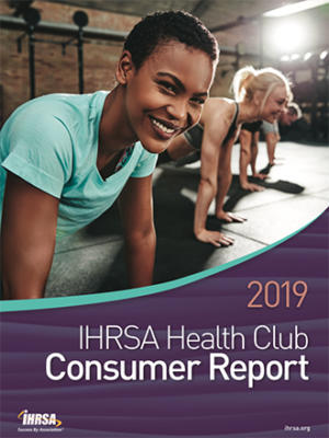 Capa do relatório do consumidor do clube de saúde IHRSA de 2019